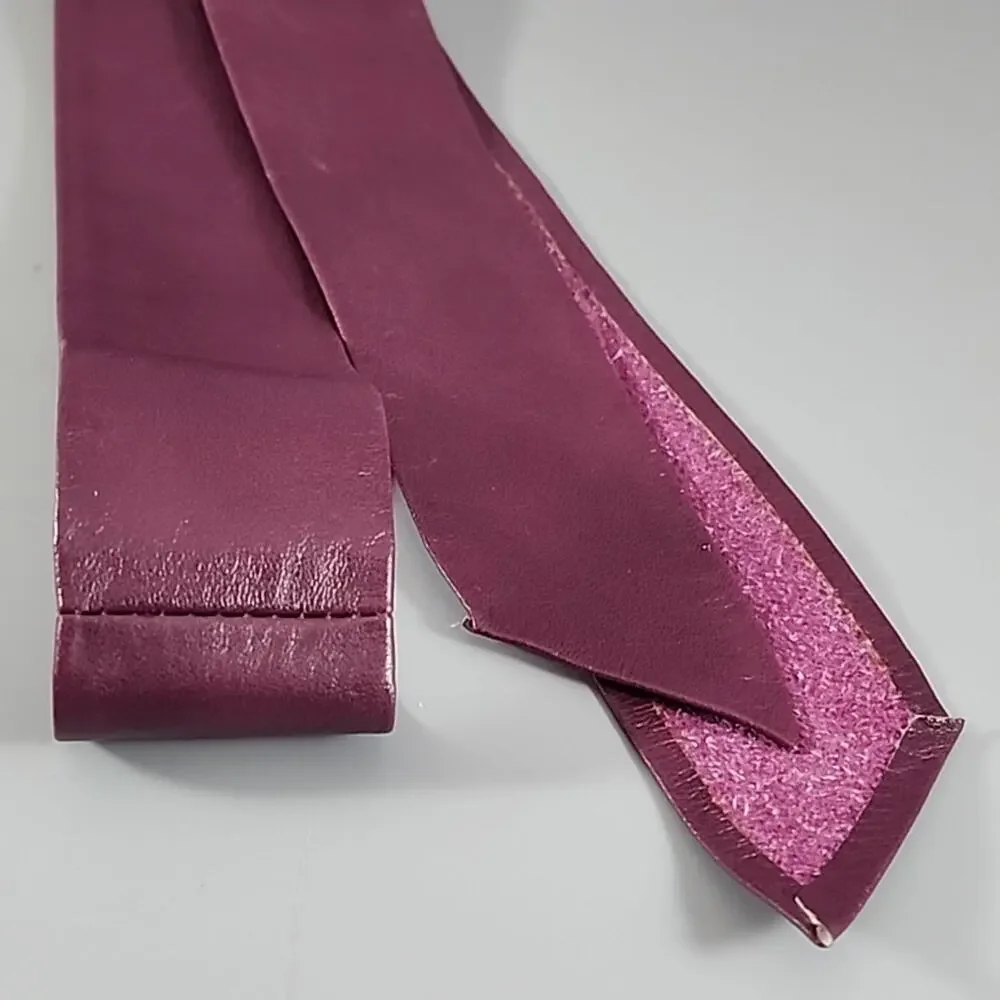 Purple Leather Robe Belt 48